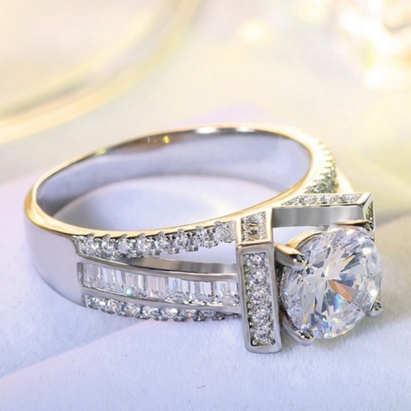 AAA 925 Sterling Silver Cubic Zirconia Rings - Picture 4 of 7